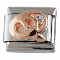 9mm Rose Gold Plated Letter Q Charm