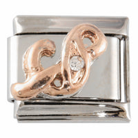 9mm Rose Gold Plated Letter S Charm