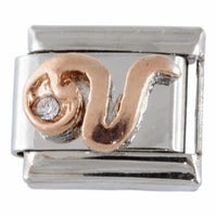 9mm Rose Gold Plated Letter V Charm