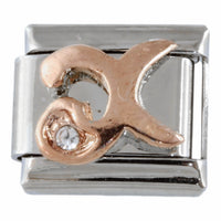 9mm Rose Gold Plated Letter X Charm