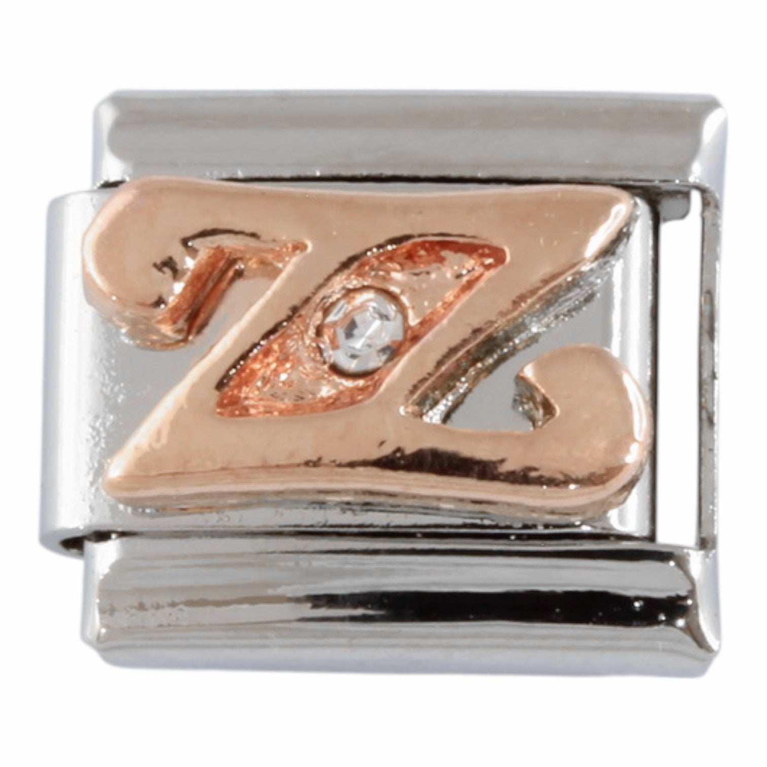 9mm Rose Gold Plated Letter Z Charm