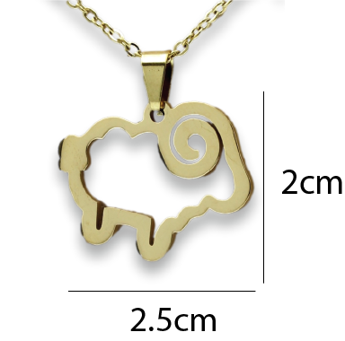 Sheep Pendant & Chain - Card 502