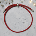 Red Adjustable Cord Bracelet (Fits Mini Charms)