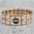Rose Gold Megalink Teacher Italian Charm Bracelet 2