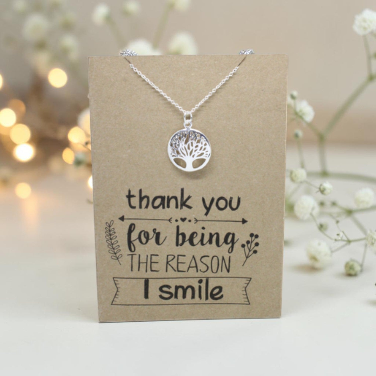Round Tree Pendant & Chain - Card 216