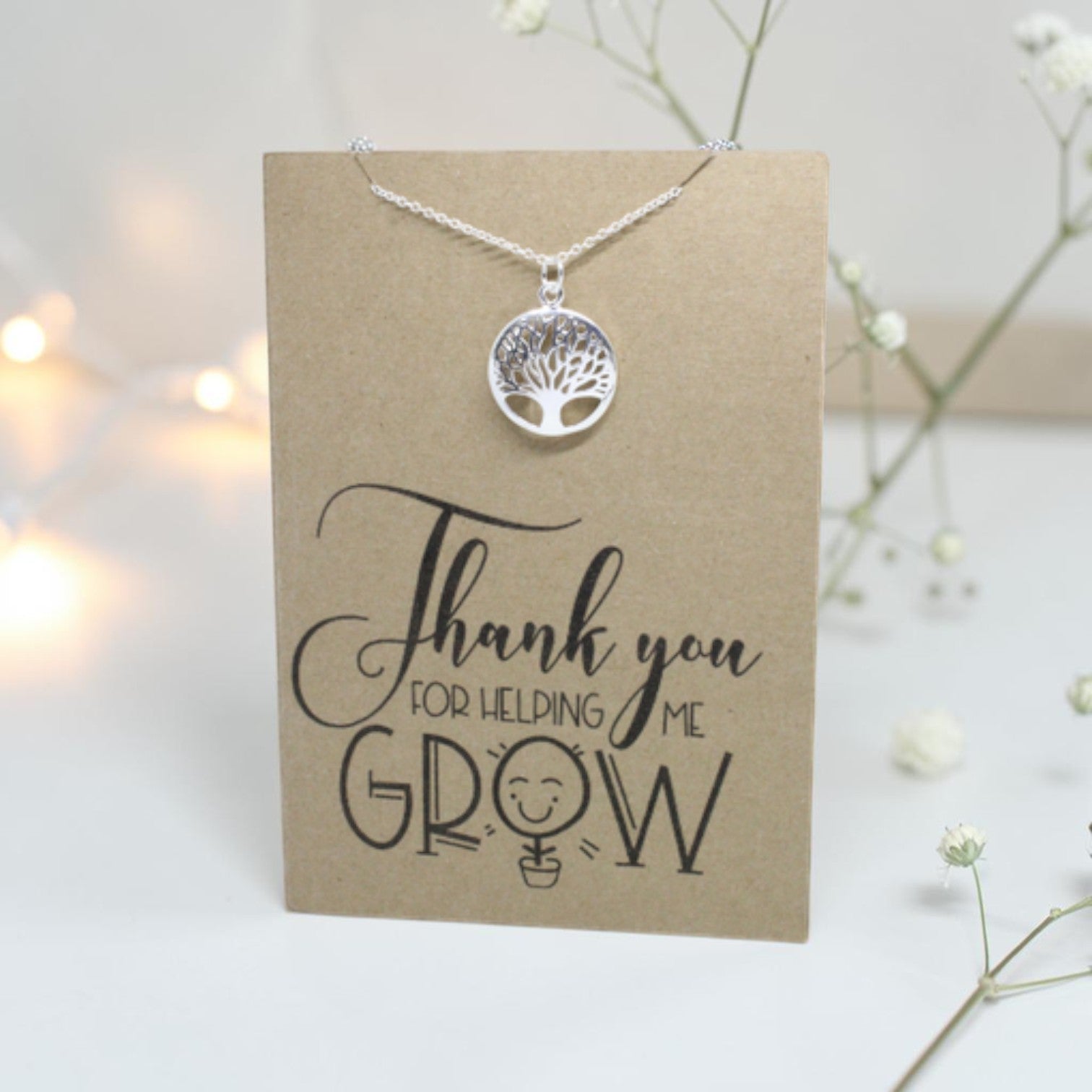 Round Tree Pendant & Chain - Card 227