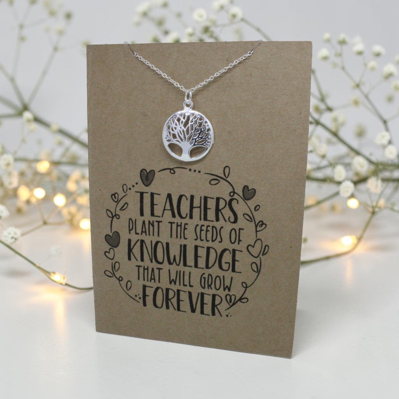 Round Tree Pendant & Chain - Card 28