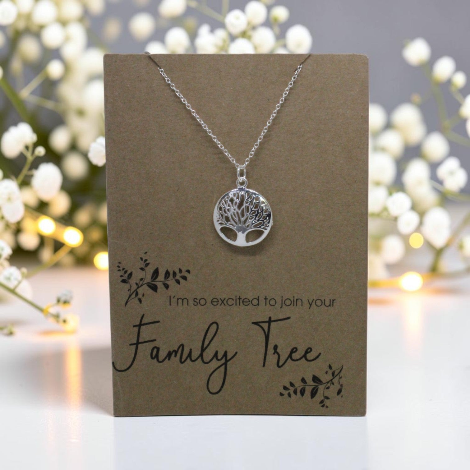 Round Tree Pendant & Chain - Card 36