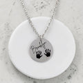 Custom Engraved Round Pendant and 3mm Chain