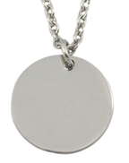 Photo Engraved Round Disc Necklace
