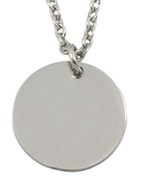 Custom Engraved Birth Flower Pendant and Chain