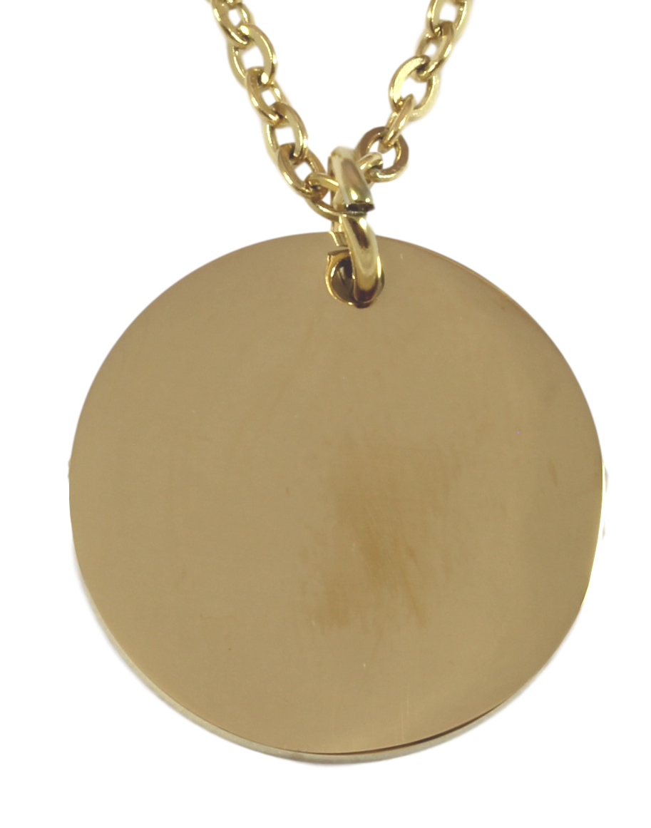 Medical ID QR Round Pendant