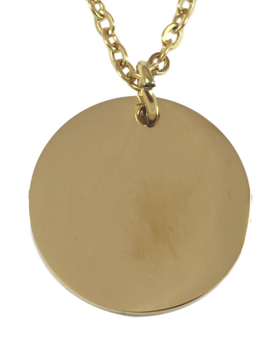 Custom Engraved Birth Flower Pendant and Chain