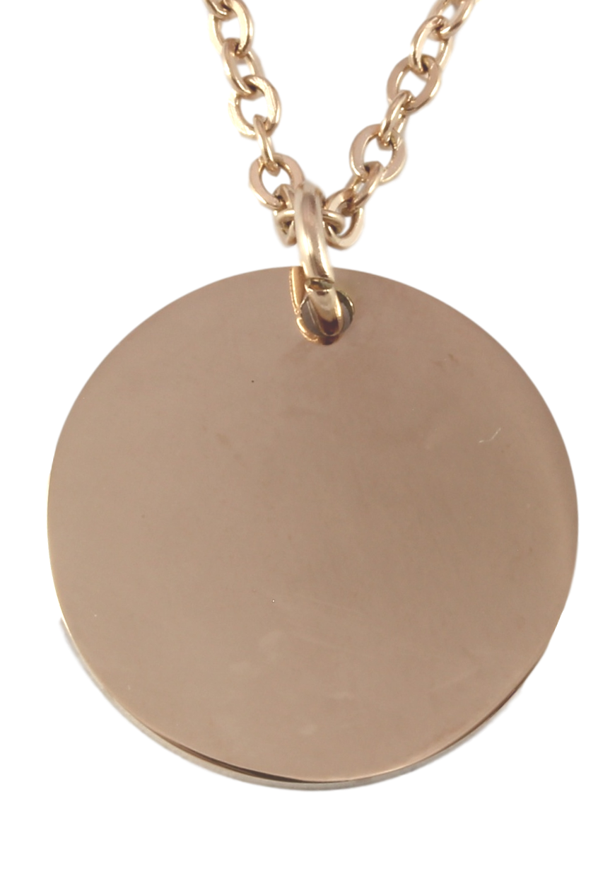 Medical ID QR Round Pendant