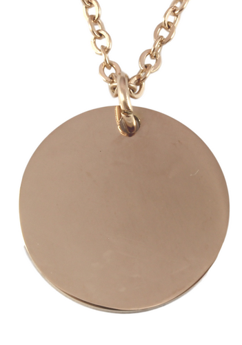 Custom Engraved Birth Flower Pendant and Chain