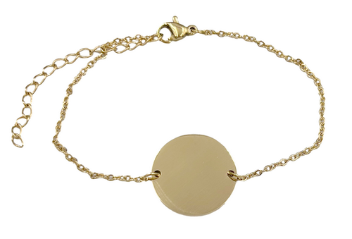 Personalized Round Disc Bracelet