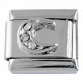 9mm Silver Letter C Charm