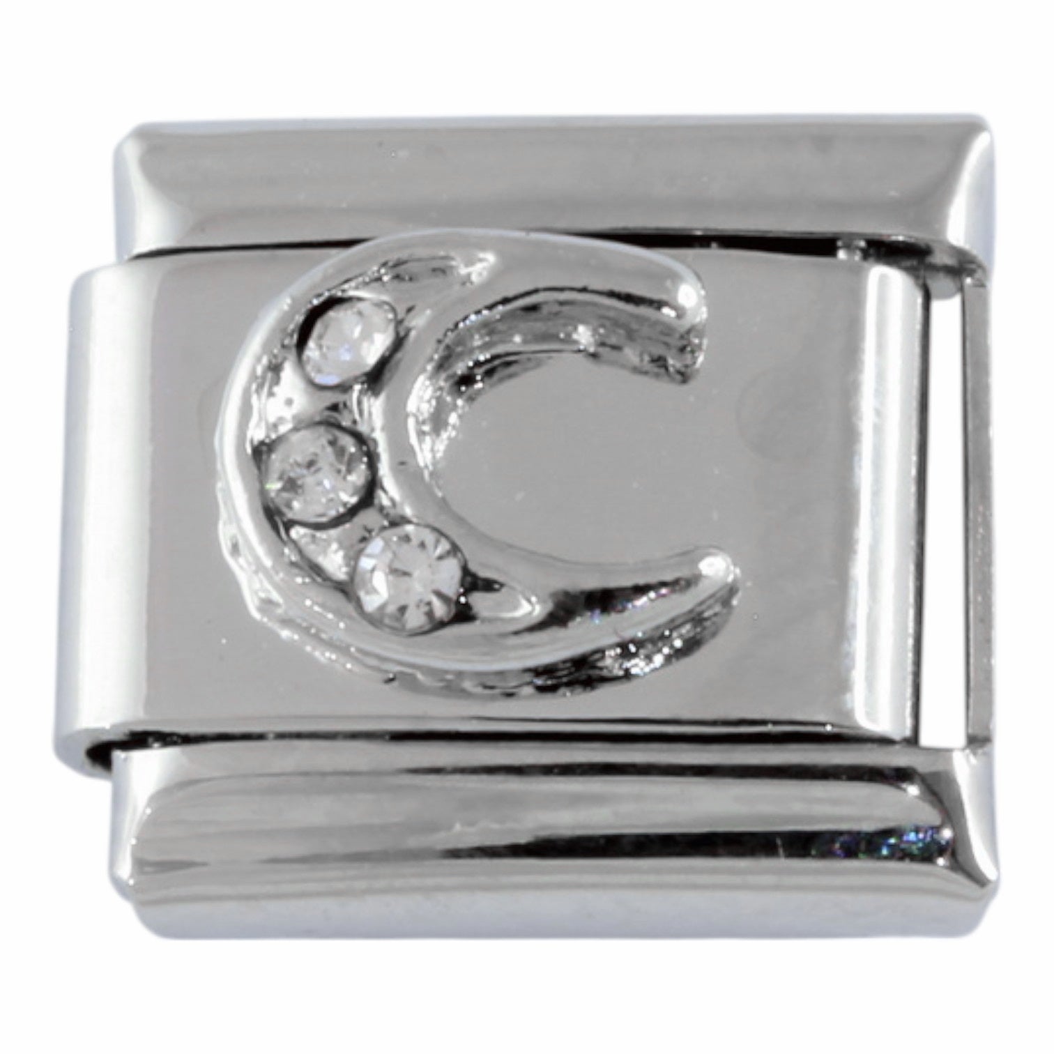 9mm Silver Letter C Charm