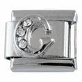 9mm Silver Letter G Charm
