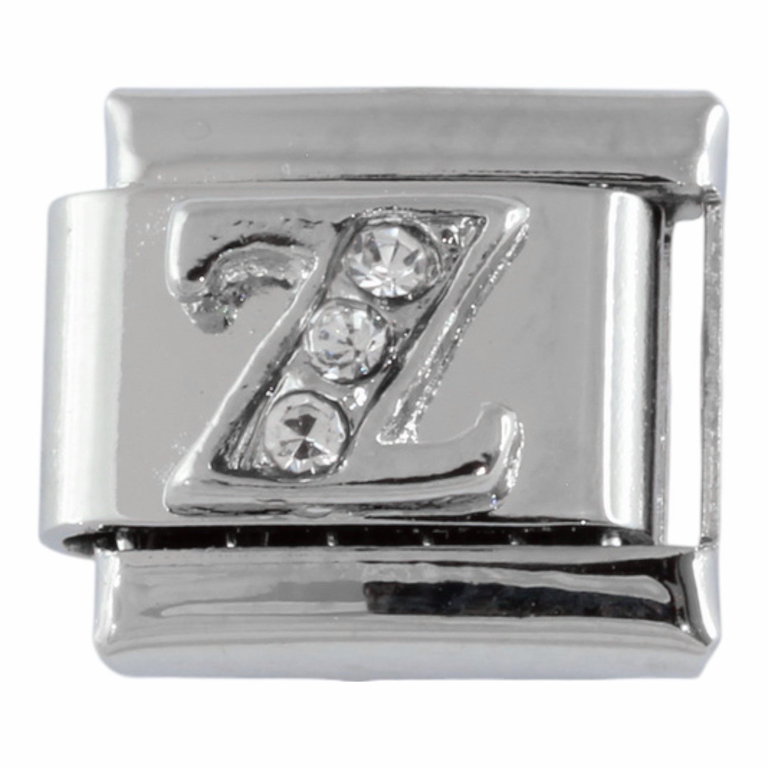 9mm Silver Letter Z Charm