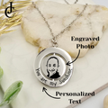 Photo Engraved Spinning Disc Pendant