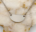 Photo Engraved Semi Circle Necklace