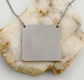 Photo Engraved Square Necklace
