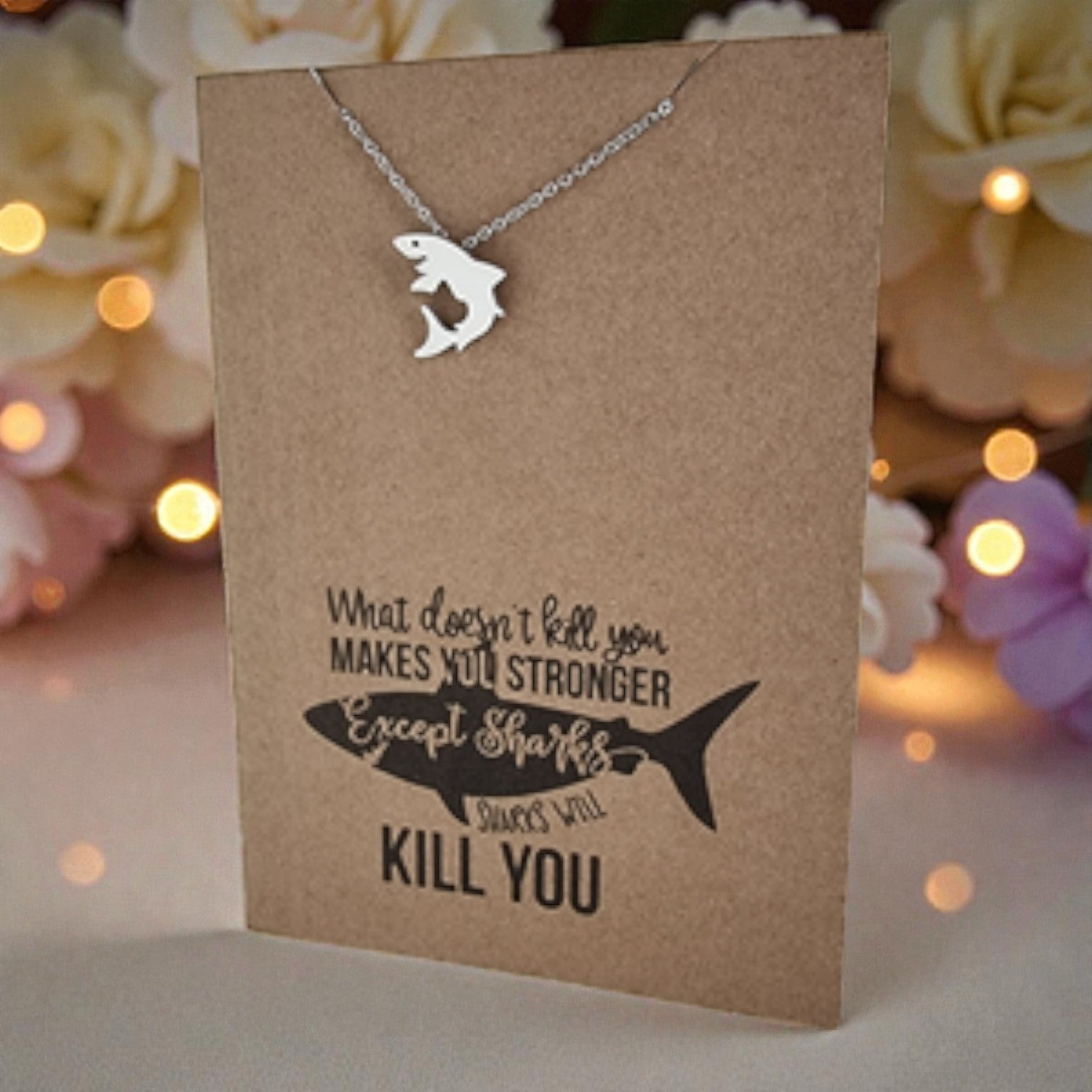Shark Pendant & Chain - Card 414