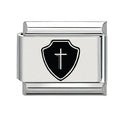 9mm Laser Engraved Charm - Armour Of God - Shield of Faith