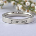 Stainless Steel Engraved Stacker Ring