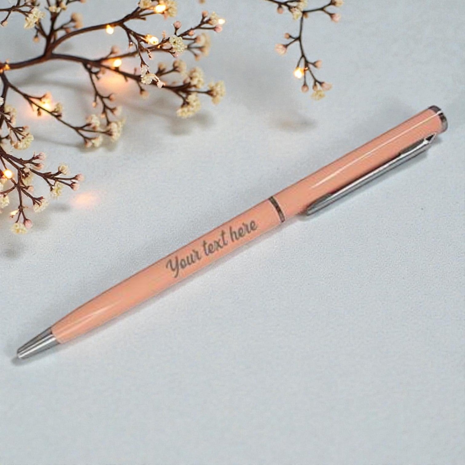 Slim Personalized Pen - Peach*