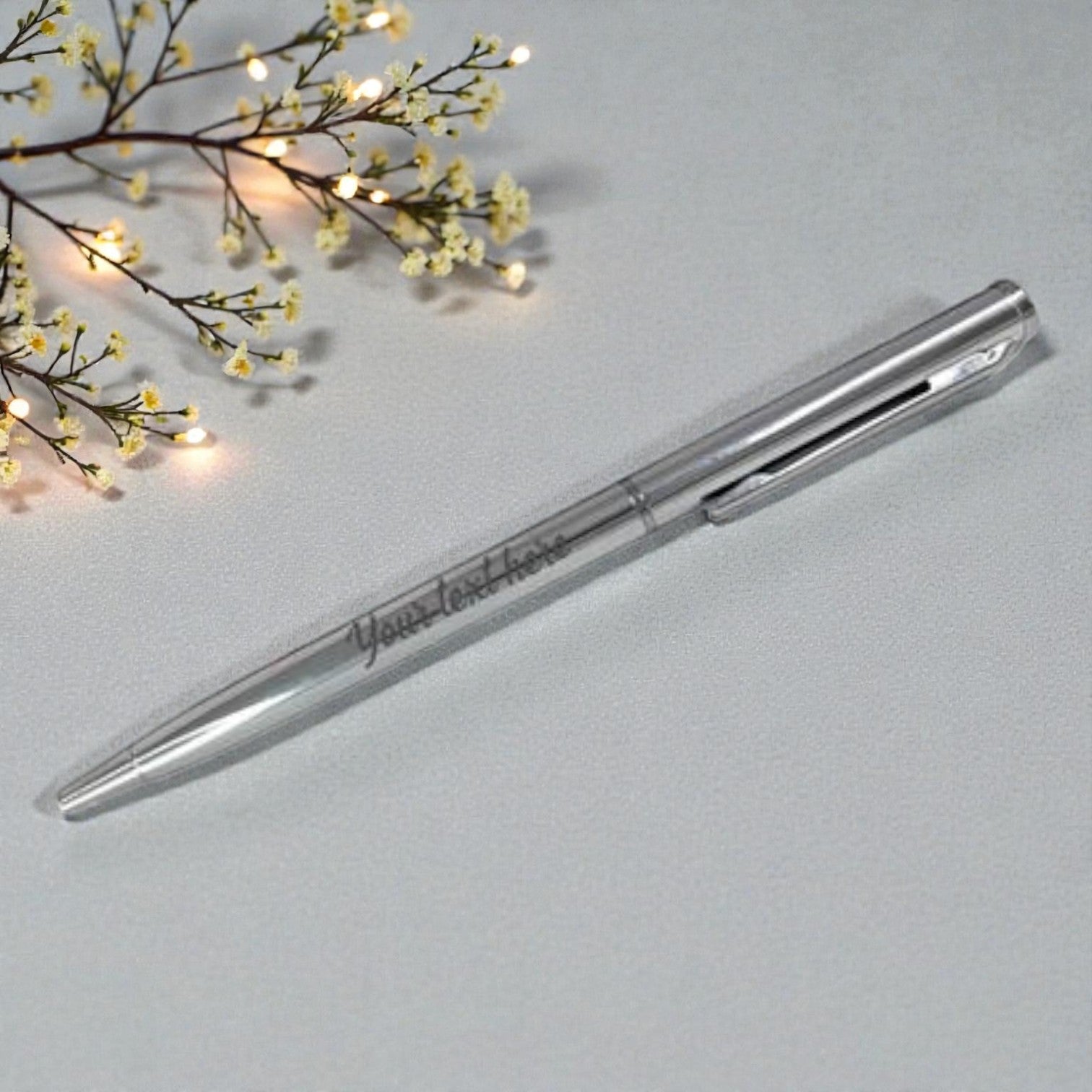 Slim Personalized Pen - Silver*