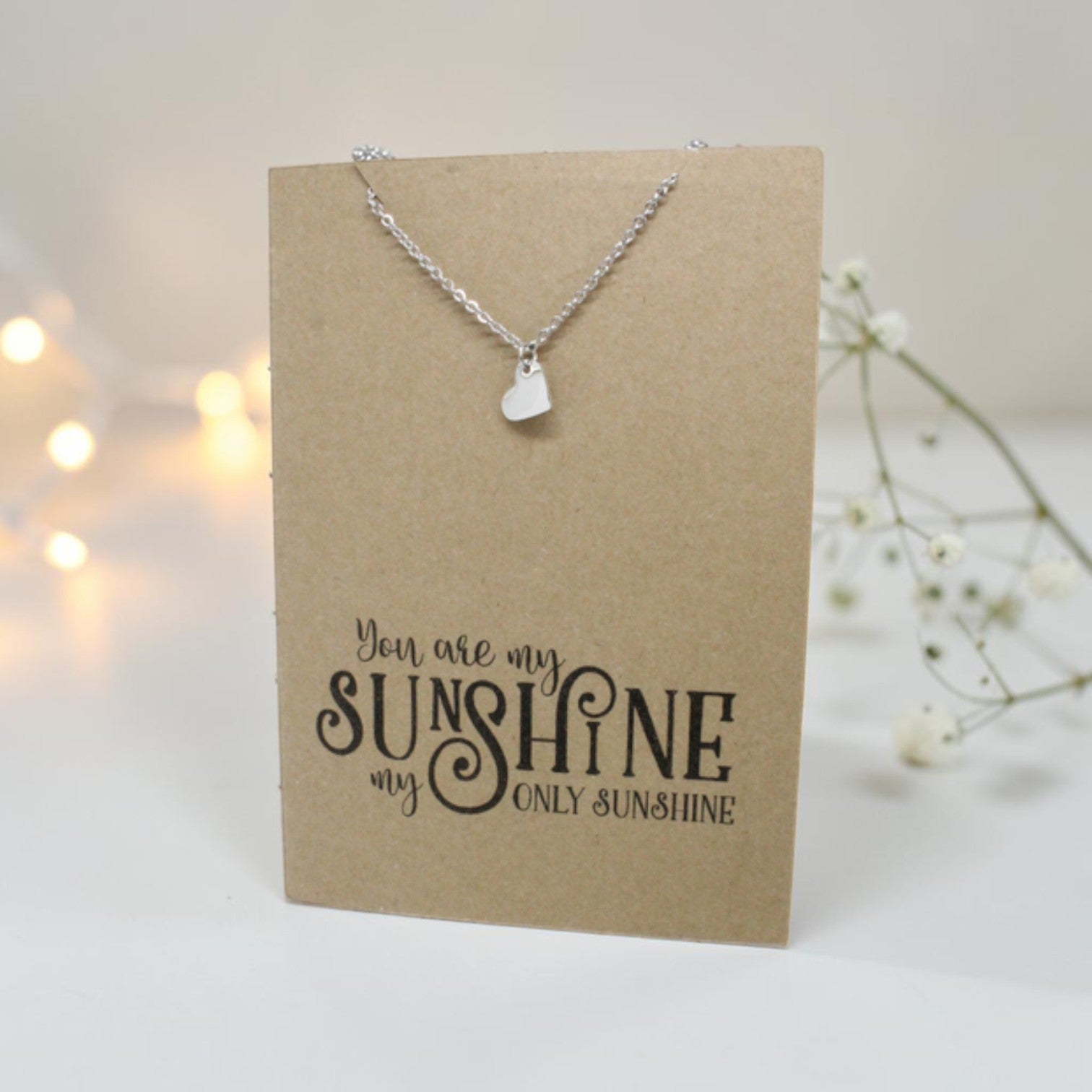 Small Heart Pendant & Chain - Card 200
