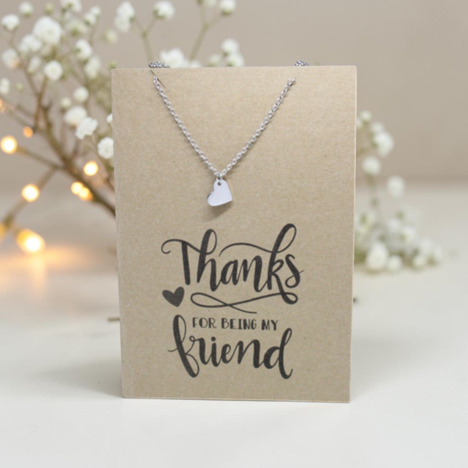 Small Heart Pendant & Chain - Card 219