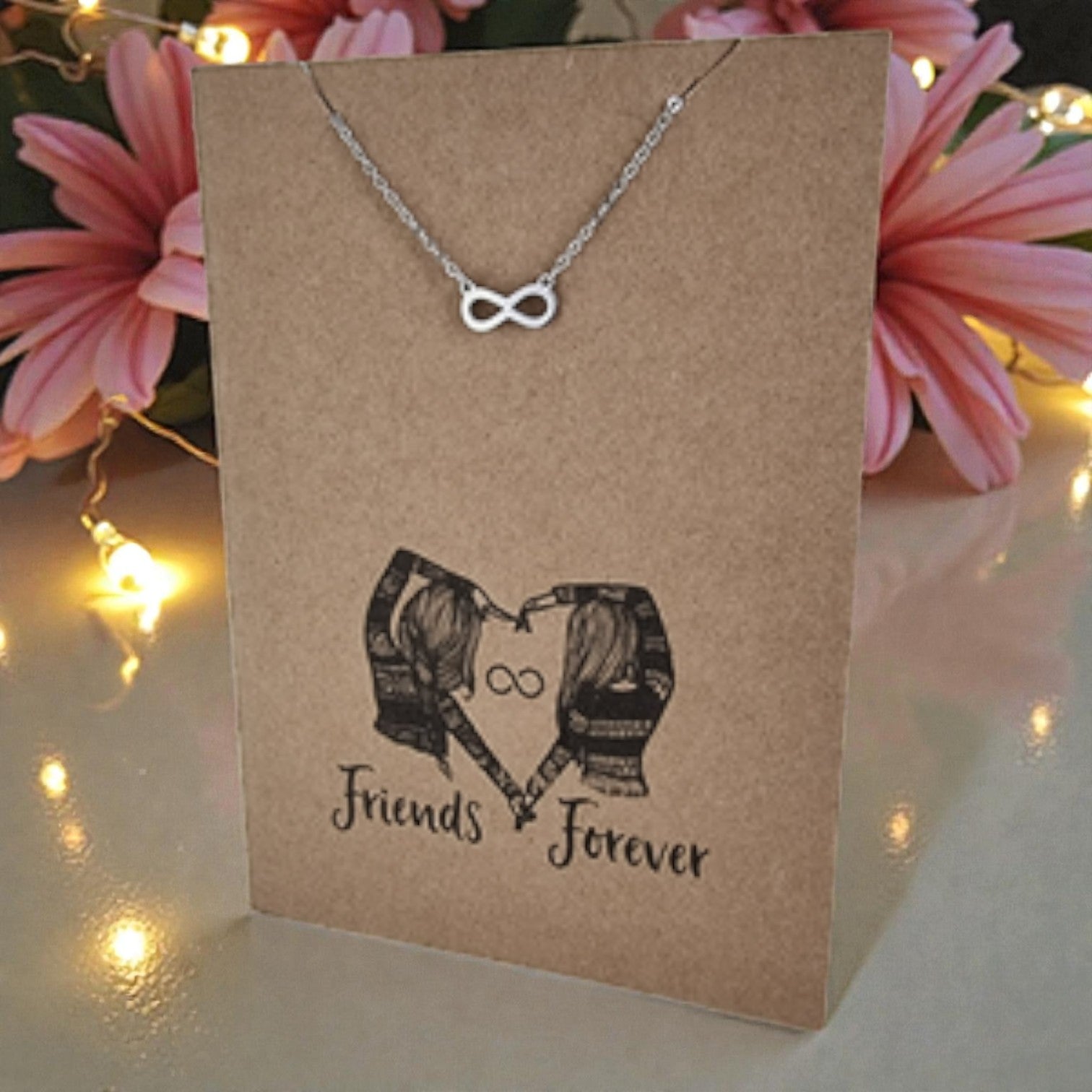 Small Infinity Pendant & Chain - Card 404