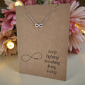 Small Infinity Pendant & Chain - Card 405