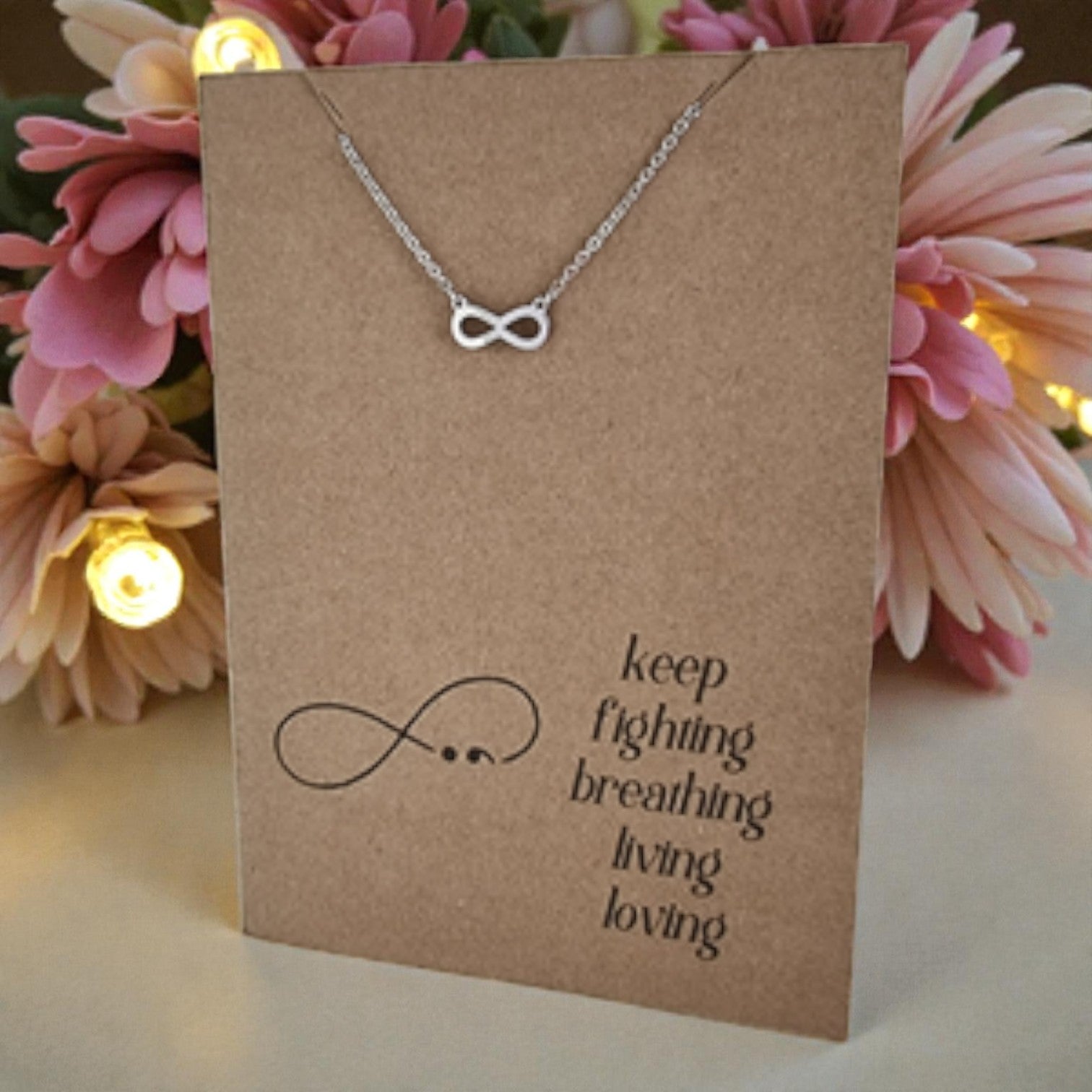 Small Infinity Pendant & Chain - Card 405