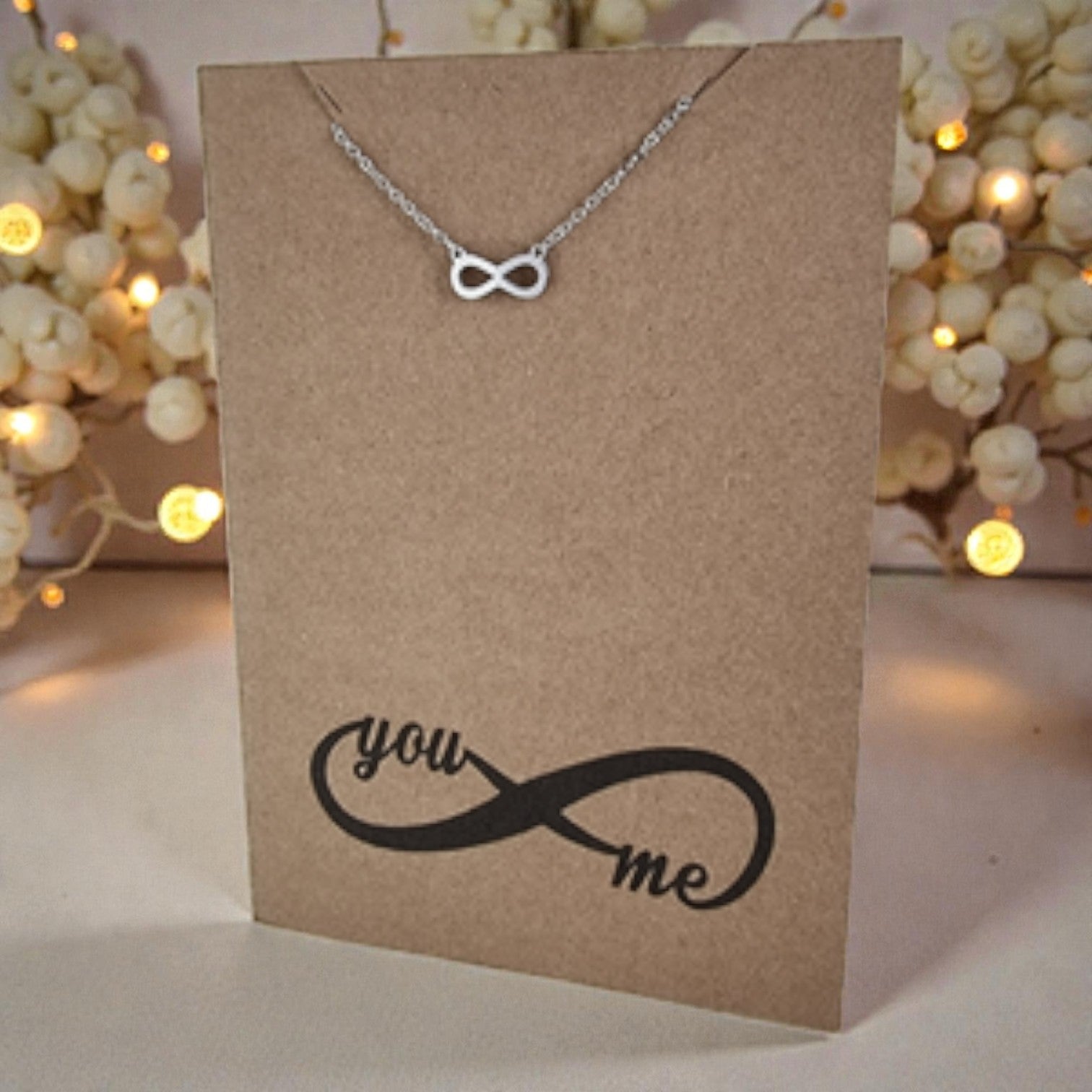 Small Infinity Pendant & Chain - Card 406