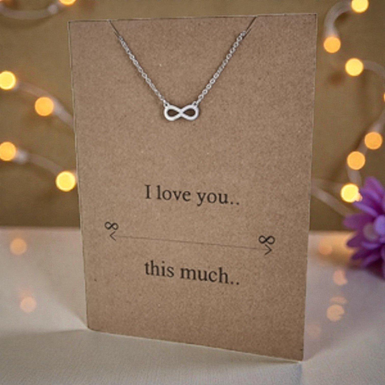 Small Infinity Pendant & Chain - Card 408