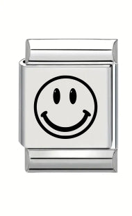 13mm Laser Engraved Charm - Smiley Face