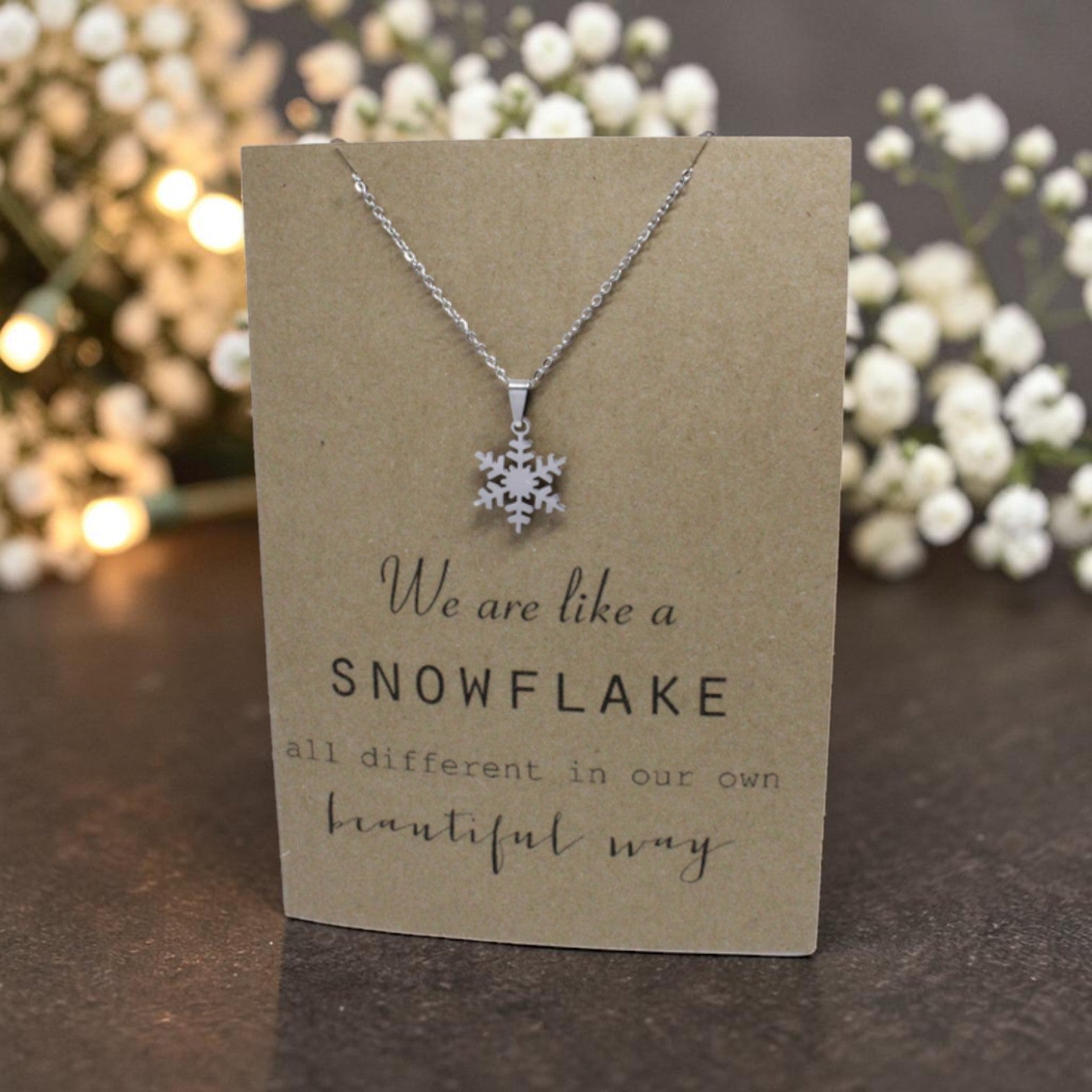 Snowflake Pendant & Chain - Card 161
