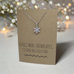 Snowflake Pendant & Chain - Card 162