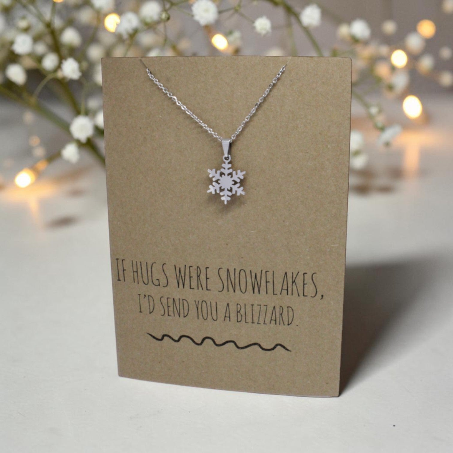 Snowflake Pendant & Chain - Card 162