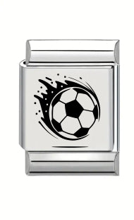 13mm Laser Engraved Charm - Soccer