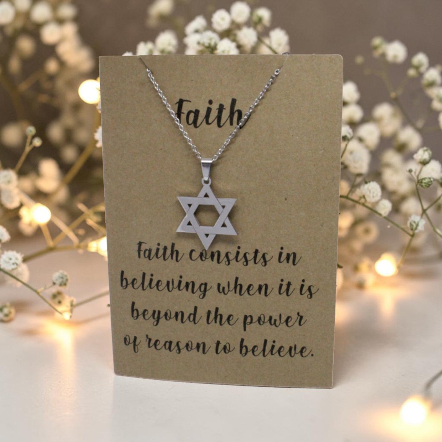 Star of David Pendant & Chain - Card 168