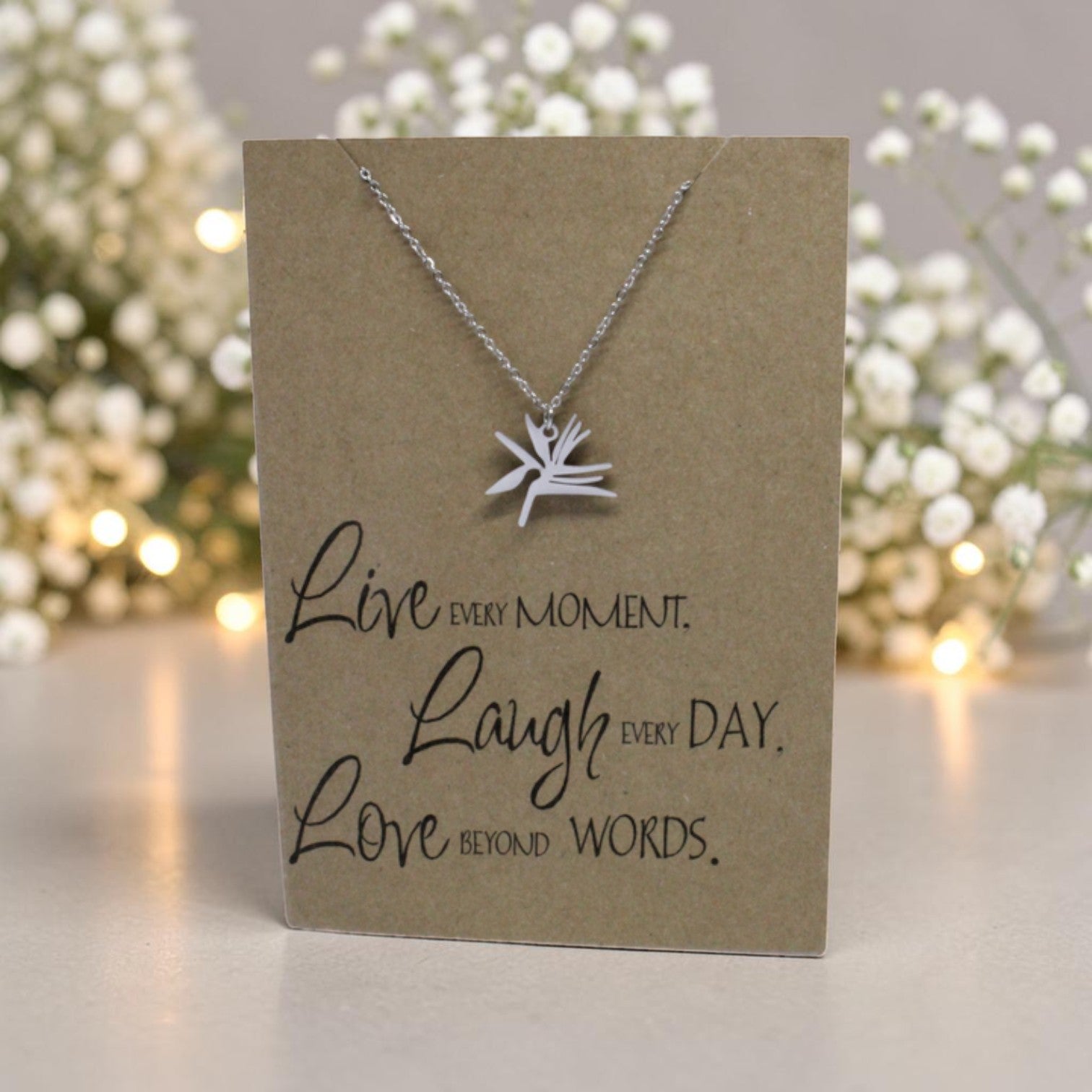 Strelitzia Pendant & Chain - Card 191