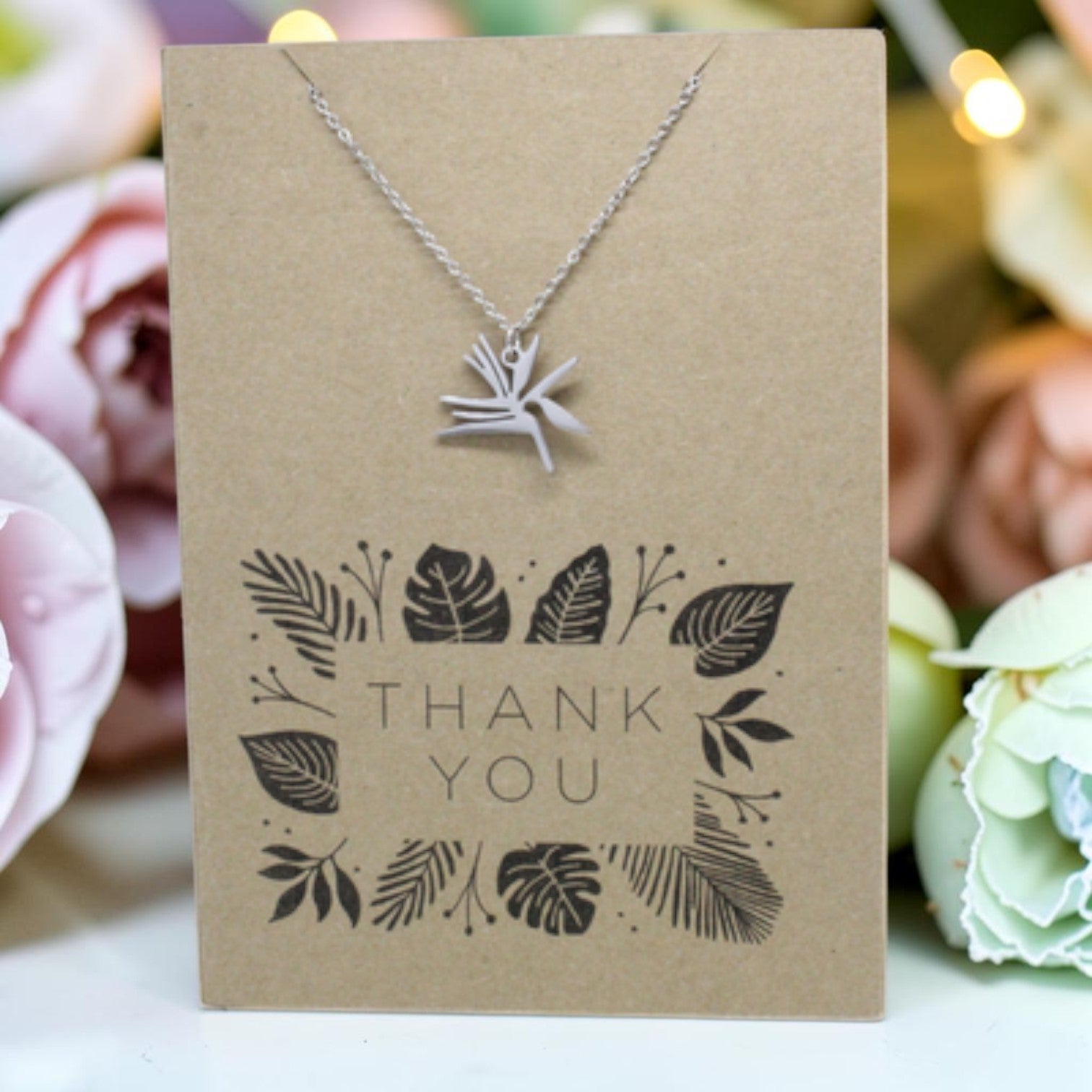 Strelitzia Pendant & Chain - Card 224