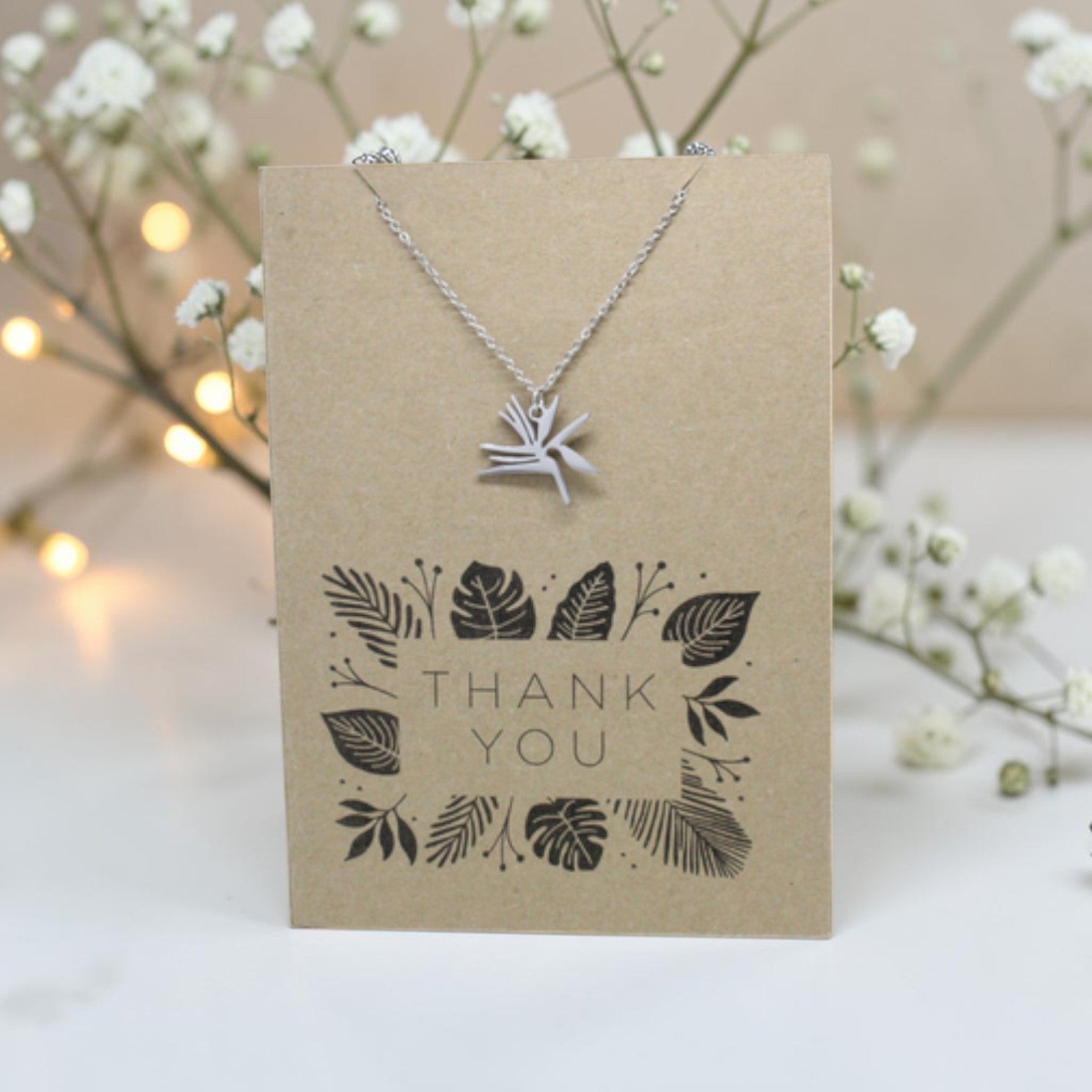 Strelitzia Pendant & Chain - Card 224