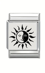 13mm Laser Engraved Charm - Sun
