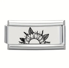 9mm Laser Italian Charm - Sunflower Superlink